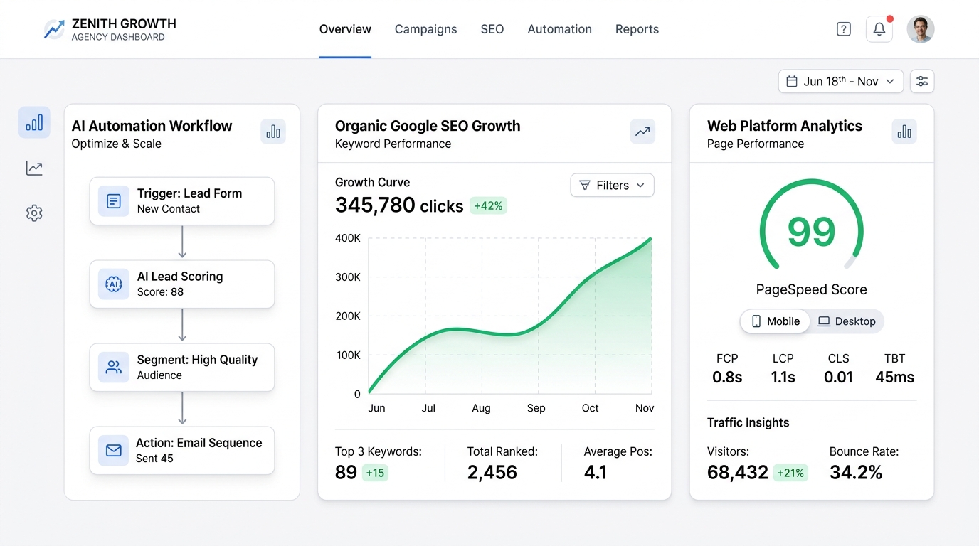 OptiRank Media Digital Growth & AI Automation Cockpit